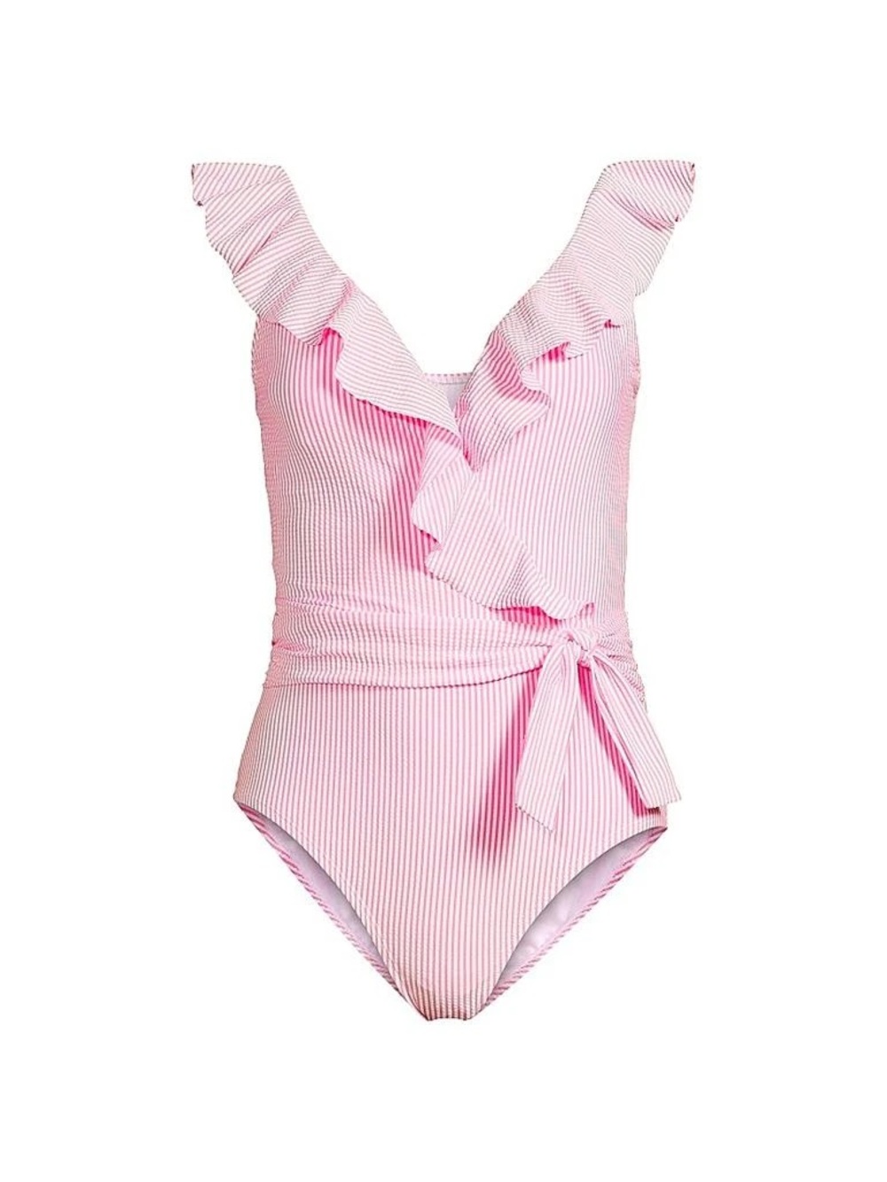 Lilly Pulitzer Delphie Pink  Seersucker Swimsuit